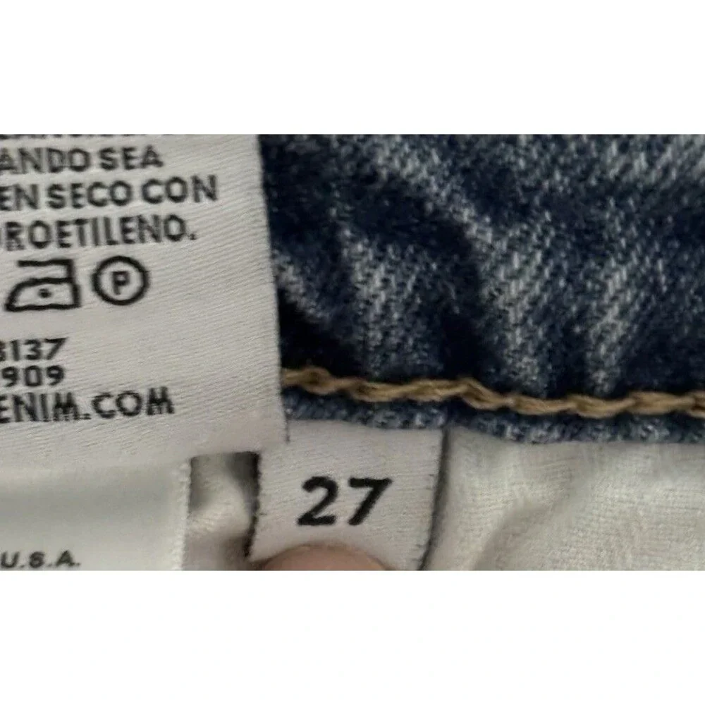 Siwy DEMI HIGH-WAIST BACK ZIP Shortie SHORT FOOL FOR LOSING Light Wash Sz 27 - Picture 10 of 11